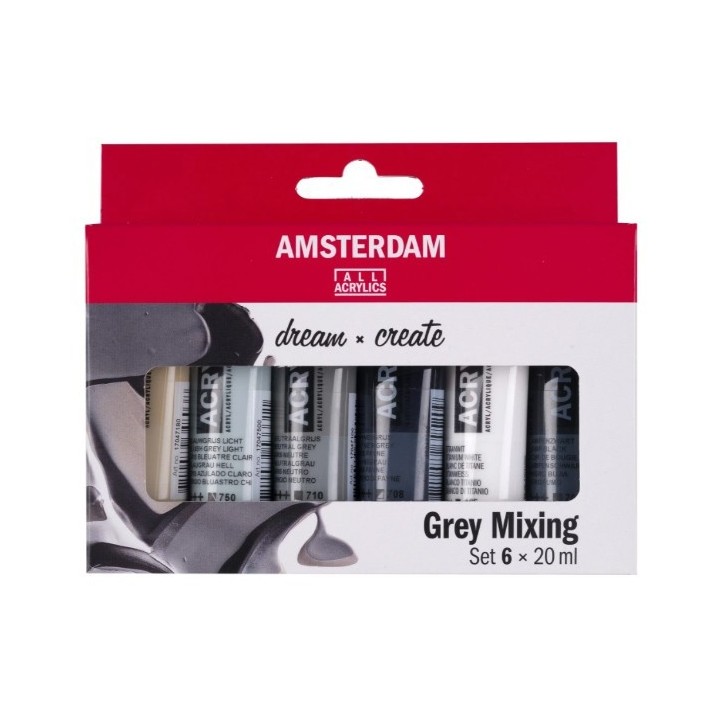 Amsterdam Standard Series Acrylverf Grijstinten Set 6x20ml