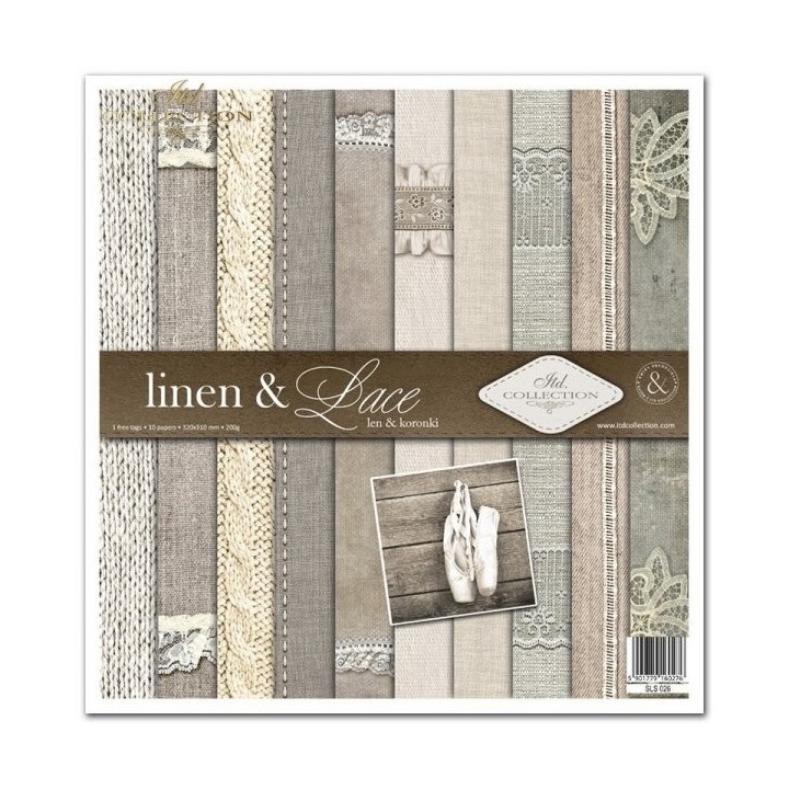 Scrapbookingpapier SLS-026 ''linnen & kant''