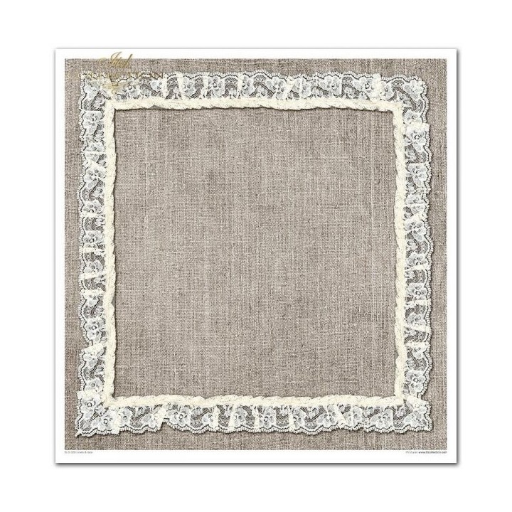 Scrapbookingpapier SLS-026 ''linnen & kant''