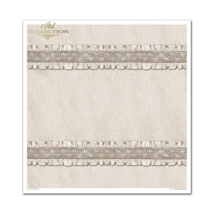 Scrapbookingpapier SLS-026 ''linnen & kant''