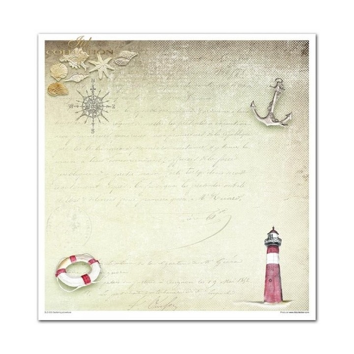 Scrapbookingpapier SLS-033 ''Zeevaartavontuur''