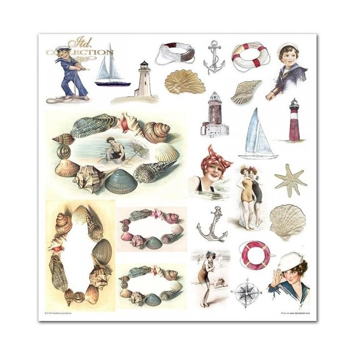 Scrapbookingpapier SLS-033 ''Zeevaartavontuur''