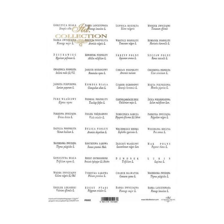 Translucent scrapbookingpapier P0102
