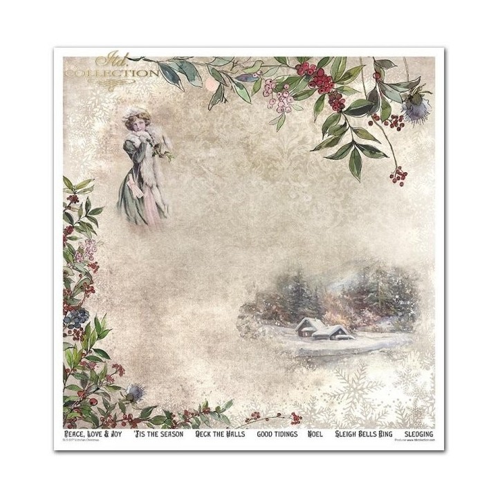 Scrapbookingpapier SLS-037 ''Victoriaanse Kerst''