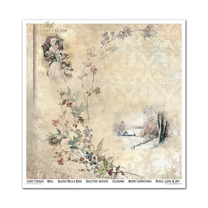 Scrapbookingpapier SLS-037 ''Victoriaanse Kerst''