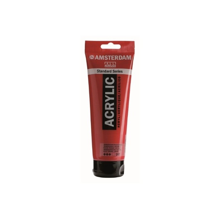 Amsterdam Acrylverf Tube 120ml Transparantrood Middel 317