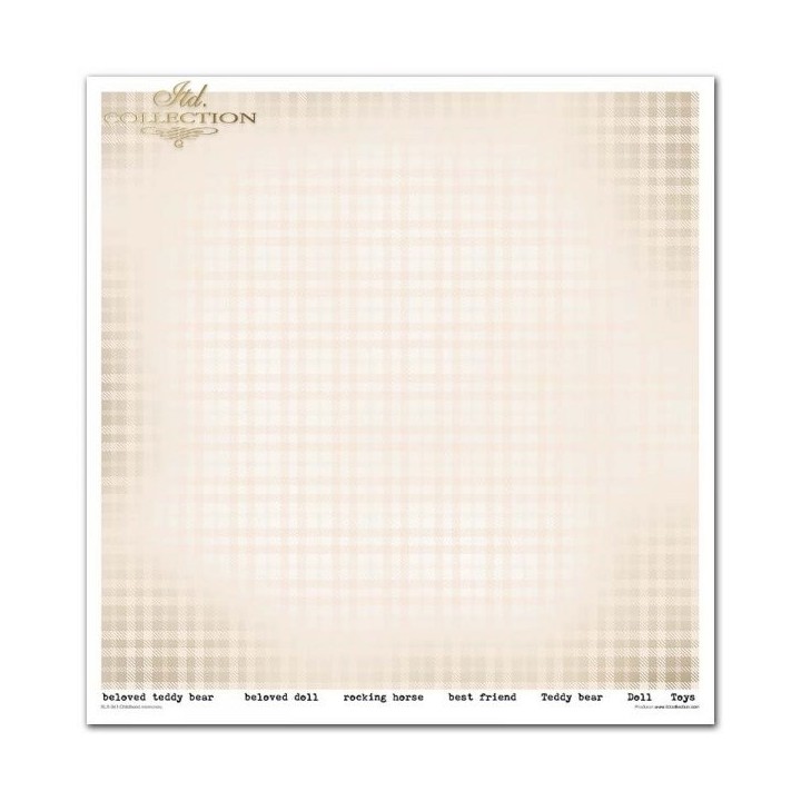 Scrapbookingpapier SLS-041 ''Jeugdherinneringen - BLAUW''