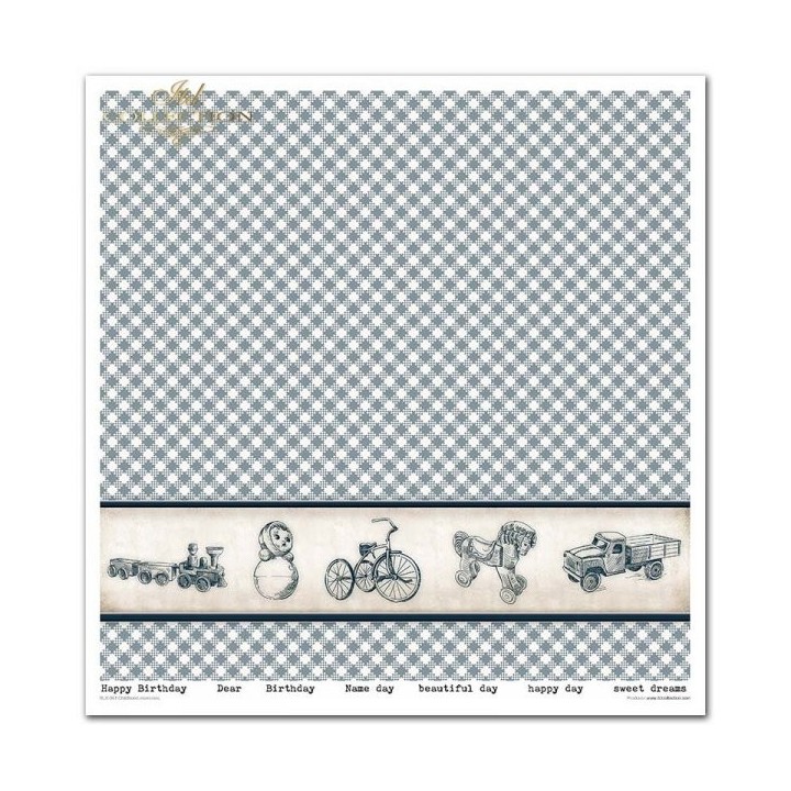 Scrapbookingpapier SLS-041 ''Jeugdherinneringen - BLAUW''
