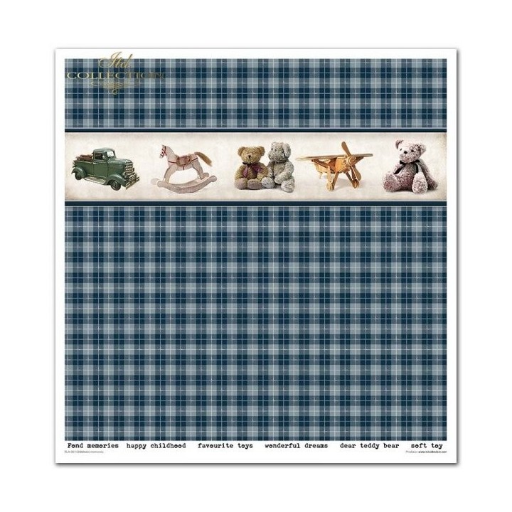 Scrapbookingpapier SLS-041 ''Jeugdherinneringen - BLAUW''