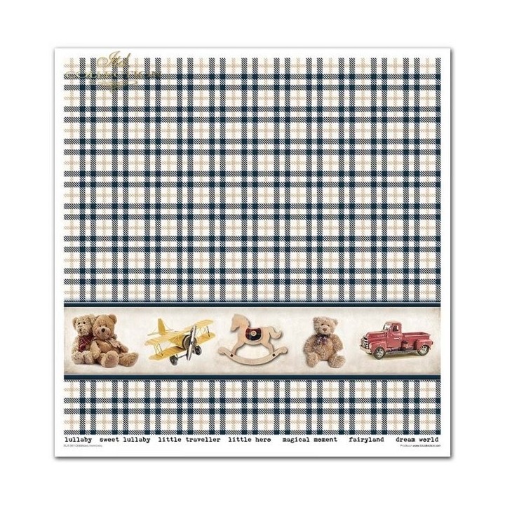 Scrapbookingpapier SLS-041 ''Jeugdherinneringen - BLAUW''