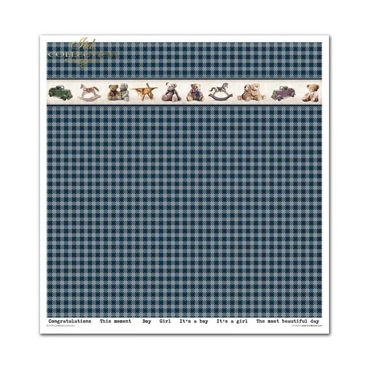 Scrapbookingpapier SLS-041 ''Jeugdherinneringen - BLAUW''