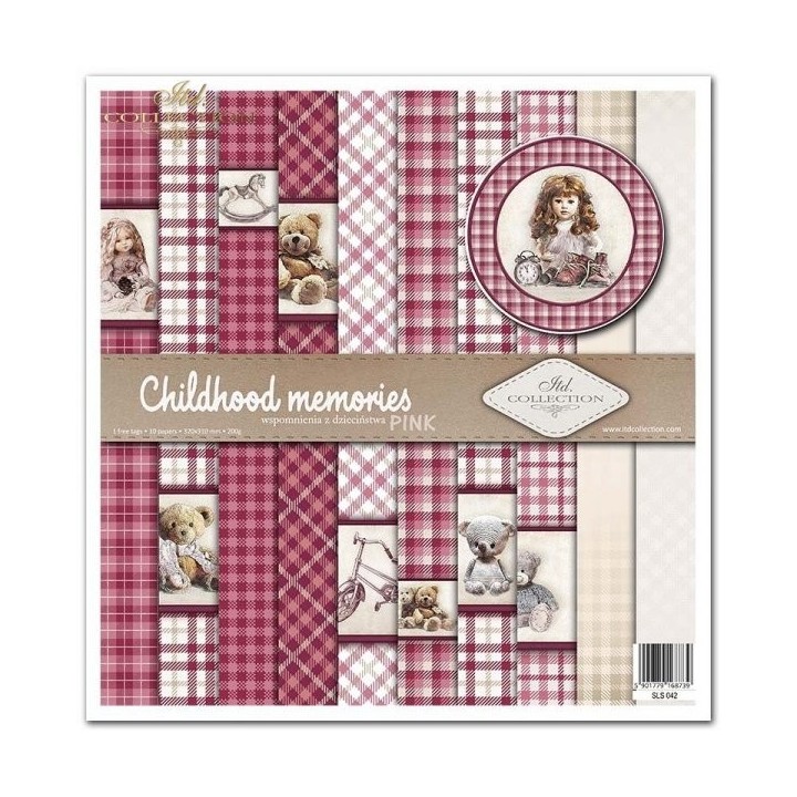 Scrapbookingpapier SLS-042 ''Jeugdherinneringen - ROZE''