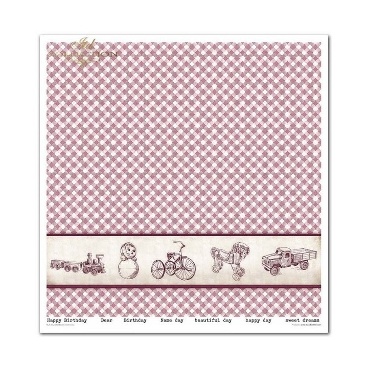 Scrapbookingpapier SLS-042 ''Jeugdherinneringen - ROZE''