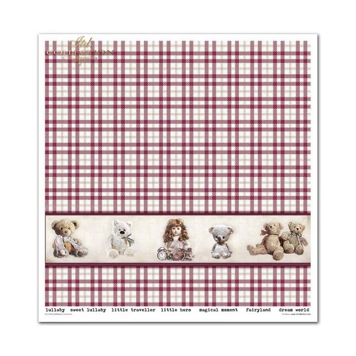 Scrapbookingpapier SLS-042 ''Jeugdherinneringen - ROZE''