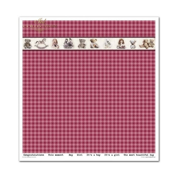 Scrapbookingpapier SLS-042 ''Jeugdherinneringen - ROZE''