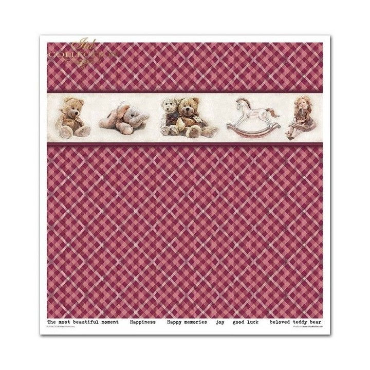 Scrapbookingpapier SLS-042 ''Jeugdherinneringen - ROZE''
