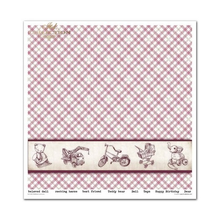 Scrapbookingpapier SLS-042 ''Jeugdherinneringen - ROZE''