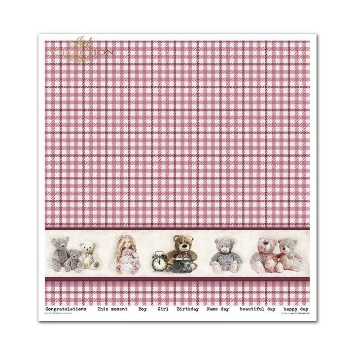 Scrapbookingpapier SLS-042 ''Jeugdherinneringen - ROZE''