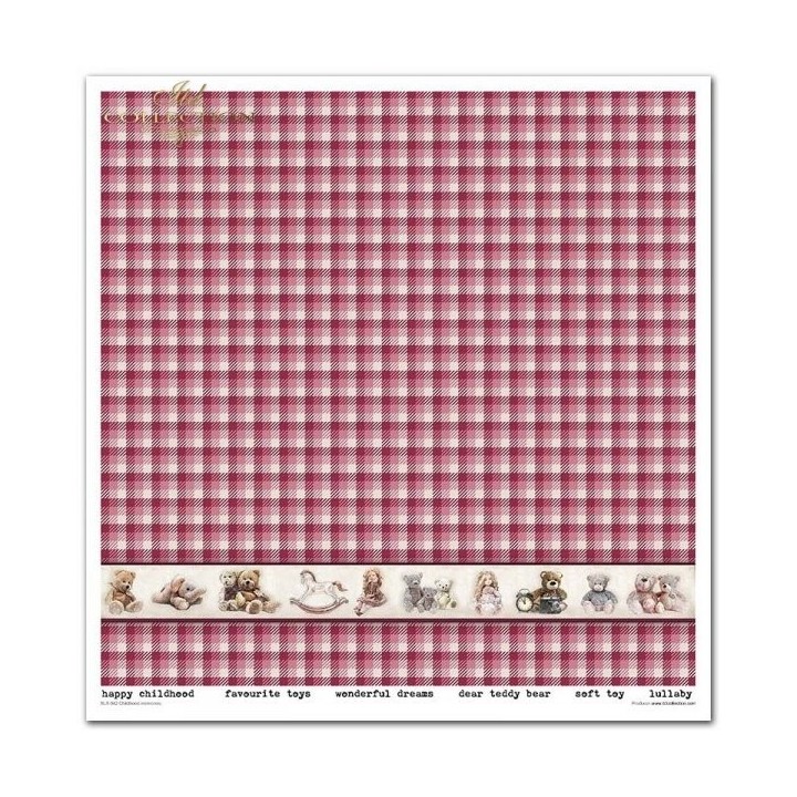 Scrapbookingpapier SLS-042 ''Jeugdherinneringen - ROZE''