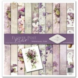 Scrapbookingpapier SLS-044 ''Bloemenpost - Violet''