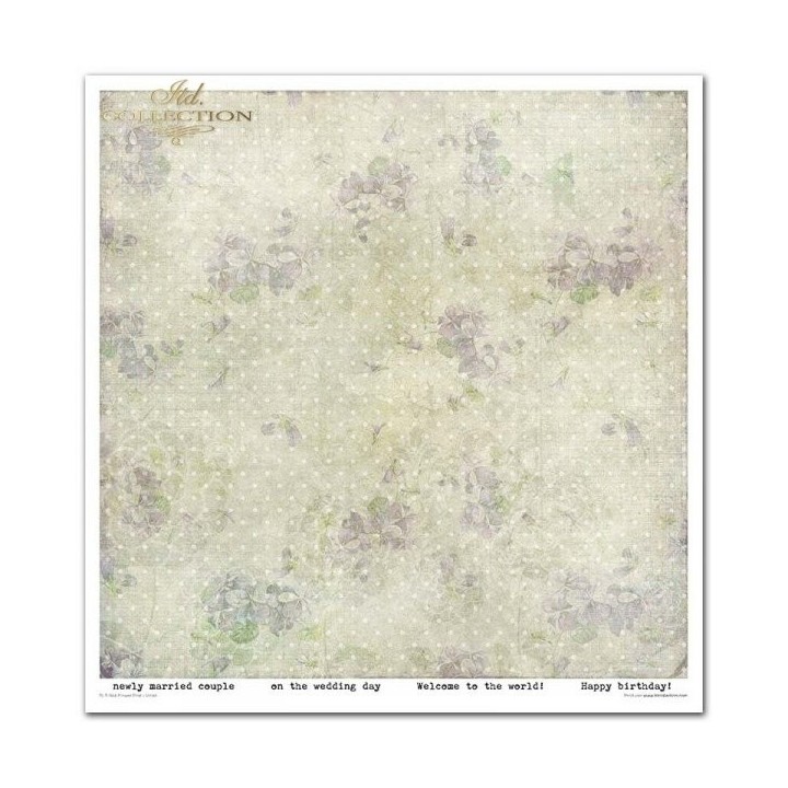 Scrapbookingpapier SLS-044 ''Bloemenpost - Violet''