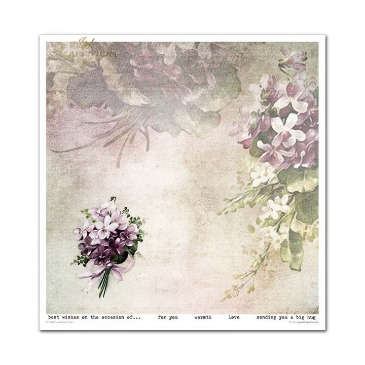 Scrapbookingpapier SLS-044 ''Bloemenpost - Violet''