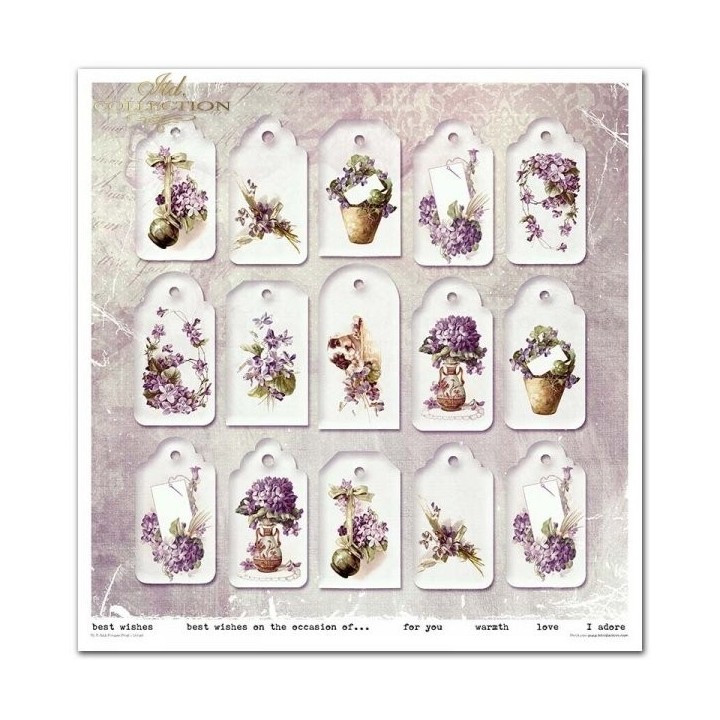 Scrapbookingpapier SLS-044 ''Bloemenpost - Violet''