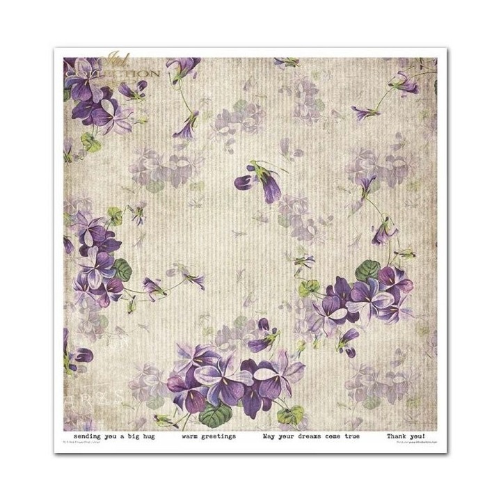 Scrapbookingpapier SLS-044 ''Bloemenpost - Violet''