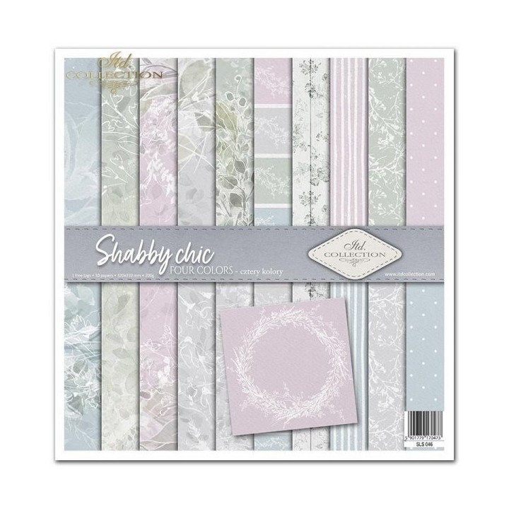 Scrapbookingpapier SLS-046 ''Shabby Chic - vier kleuren''
