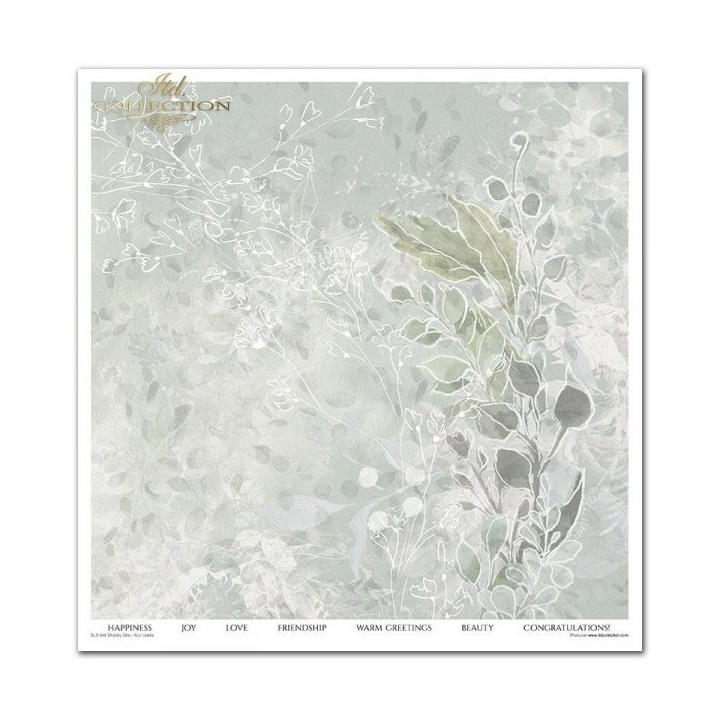 Scrapbookingpapier SLS-046 ''Shabby Chic - vier kleuren''