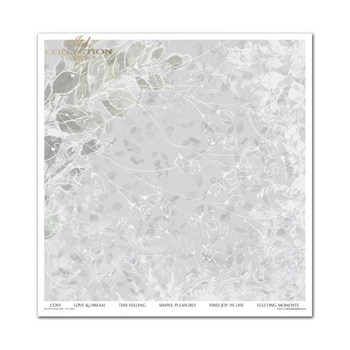 Scrapbookingpapier SLS-046 ''Shabby Chic - vier kleuren''
