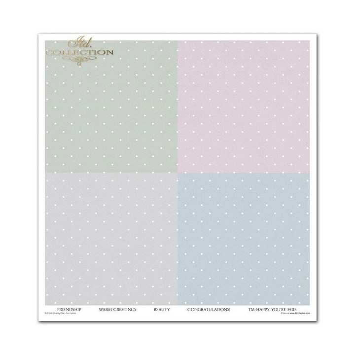 Scrapbookingpapier SLS-046 ''Shabby Chic - vier kleuren''