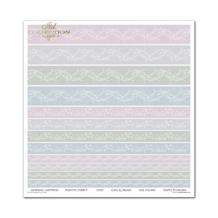 Scrapbookingpapier SLS-046 ''Shabby Chic - vier kleuren''