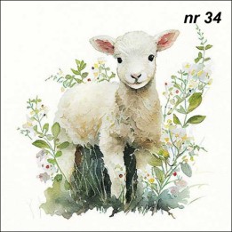 Lamb servet 33x33cm