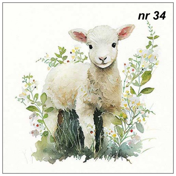 Lamb servet 33x33cm