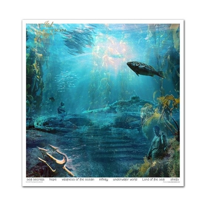 Scrapbookingpapier SLS-048 ''De zoektocht naar Atlantis''