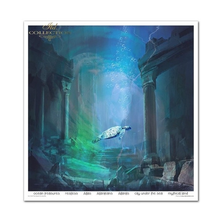 Scrapbookingpapier SLS-048 ''De zoektocht naar Atlantis''