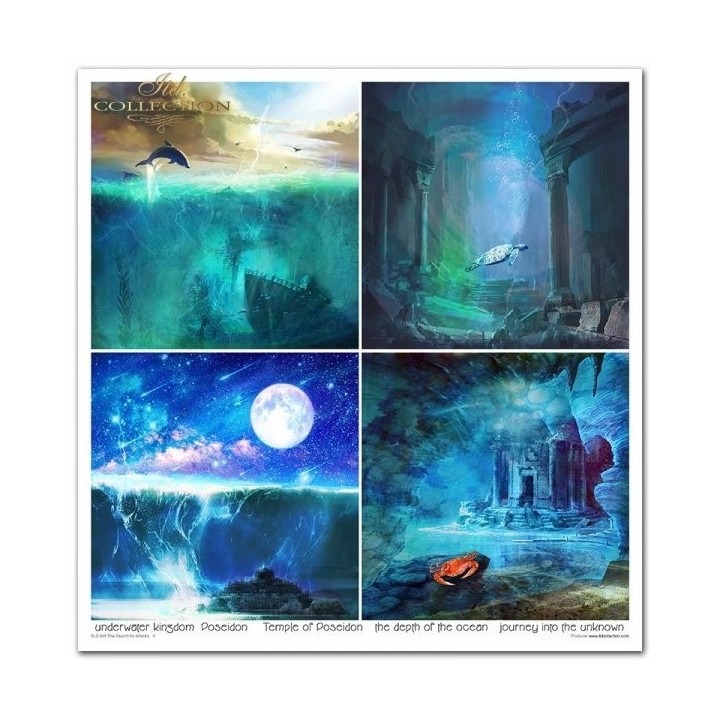 Scrapbookingpapier SLS-048 ''De zoektocht naar Atlantis''