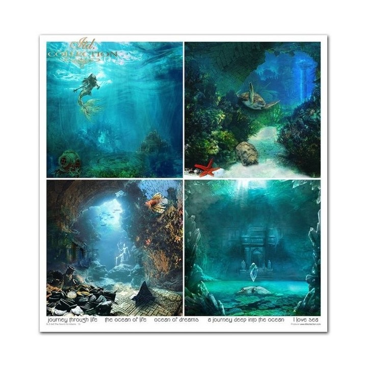 Scrapbookingpapier SLS-048 ''De zoektocht naar Atlantis''