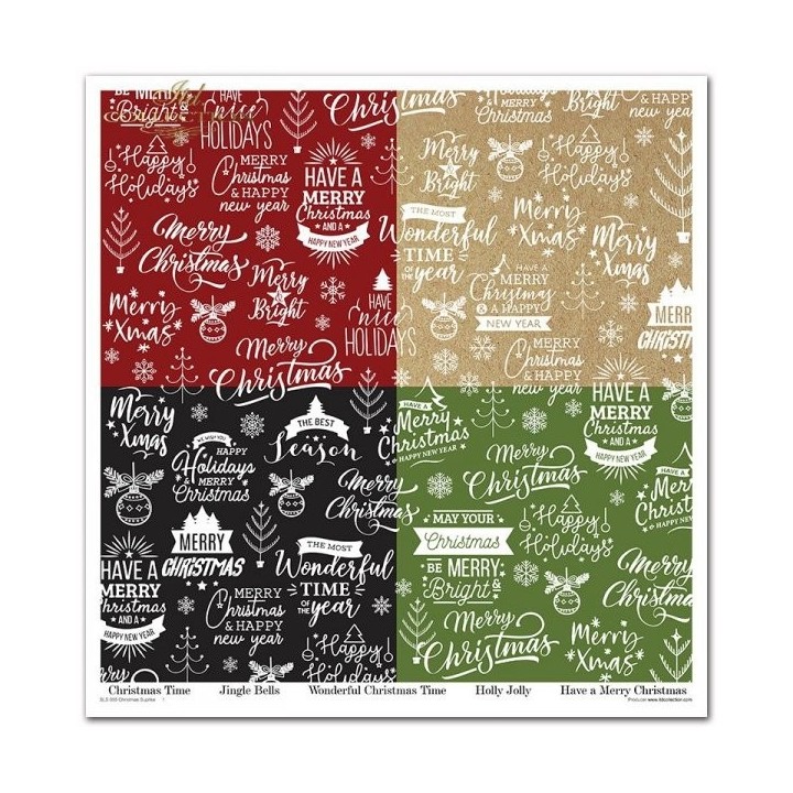 Scrapbookingpapier SLS-055 ''Kerstverrassing''