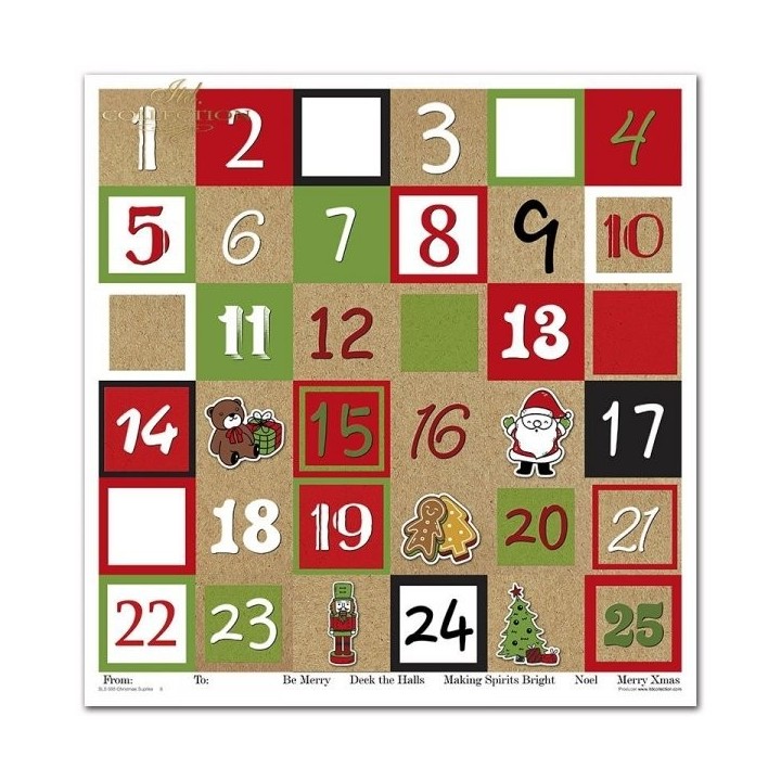 Scrapbookingpapier SLS-055 ''Kerstverrassing''