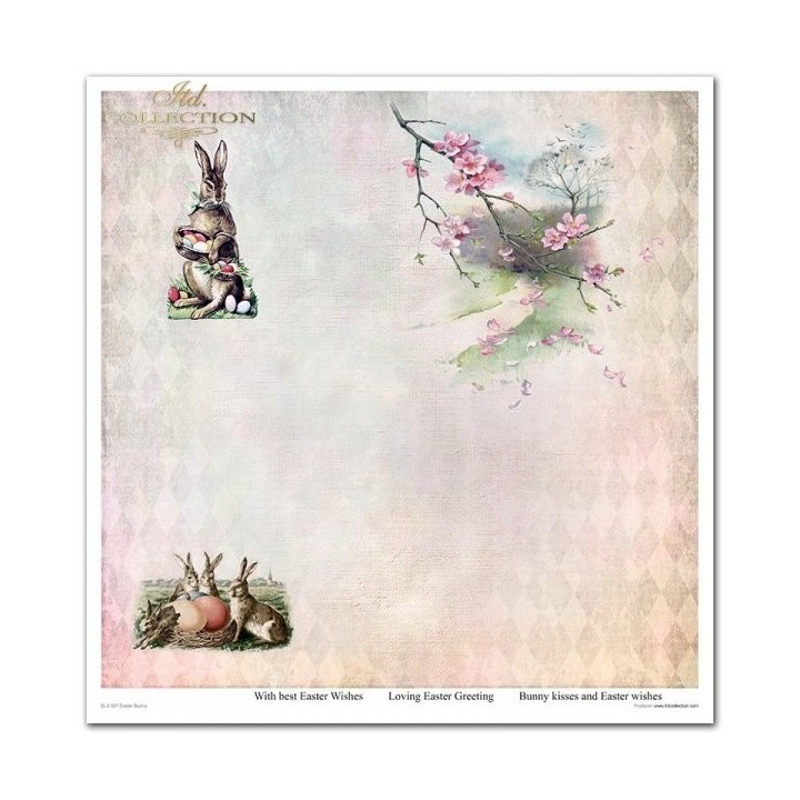Scrapbookingpapier SLS-057 Paashaas