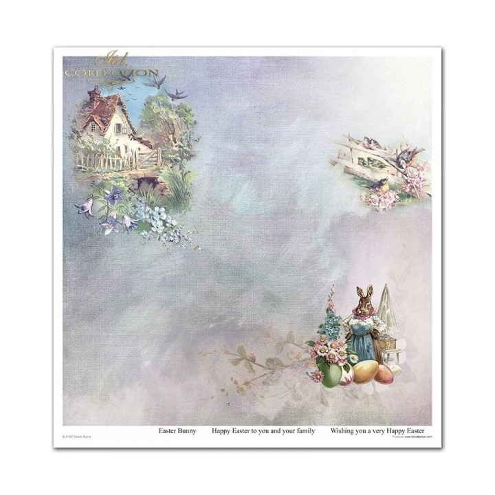 Scrapbookingpapier SLS-057 Paashaas