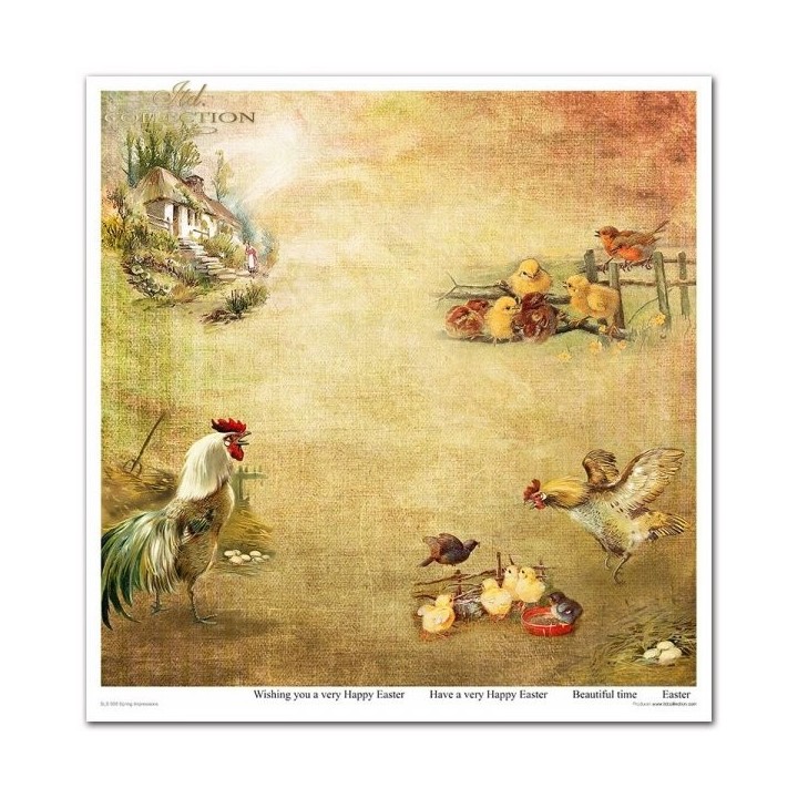Scrapbookingpapier SLS-058 Lente-impressies