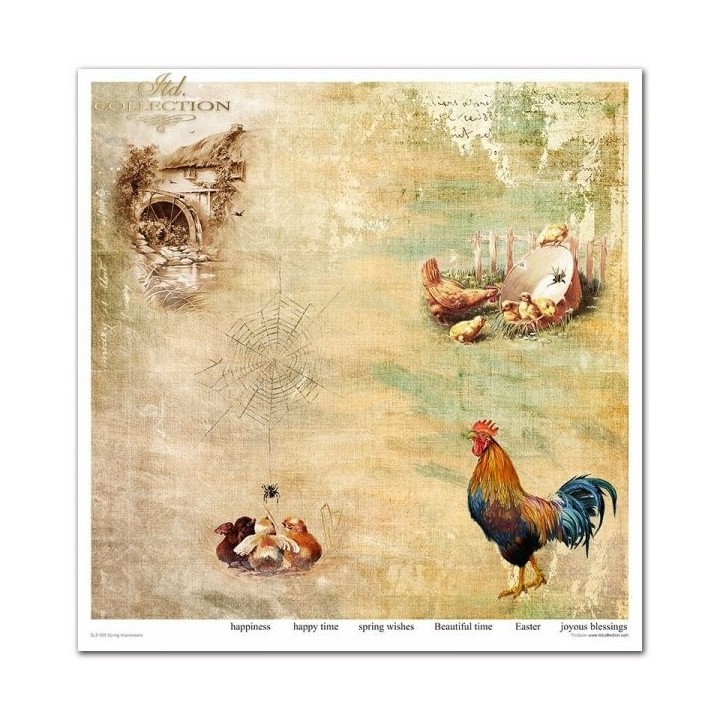 Scrapbookingpapier SLS-058 Lente-impressies
