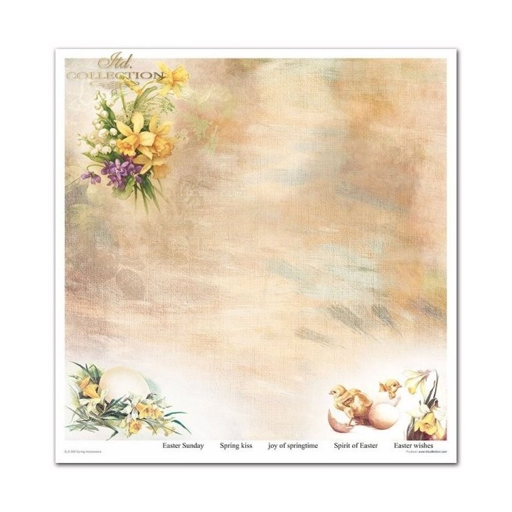 Scrapbookingpapier SLS-058 Lente-impressies