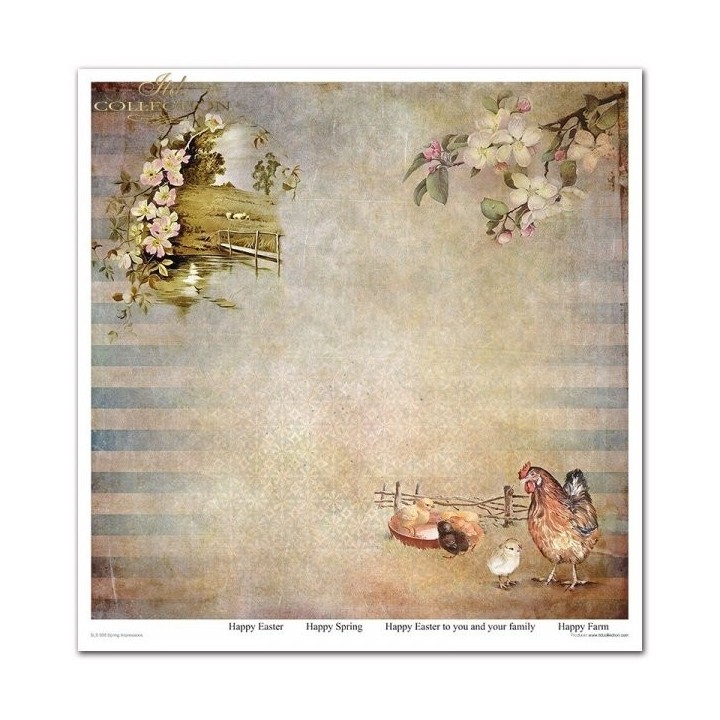 Scrapbookingpapier SLS-058 Lente-impressies