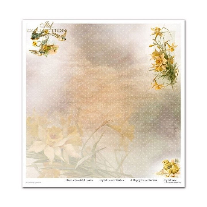 Scrapbookingpapier SLS-058 Lente-impressies