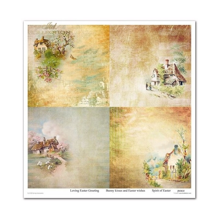 Scrapbookingpapier SLS-058 Lente-impressies