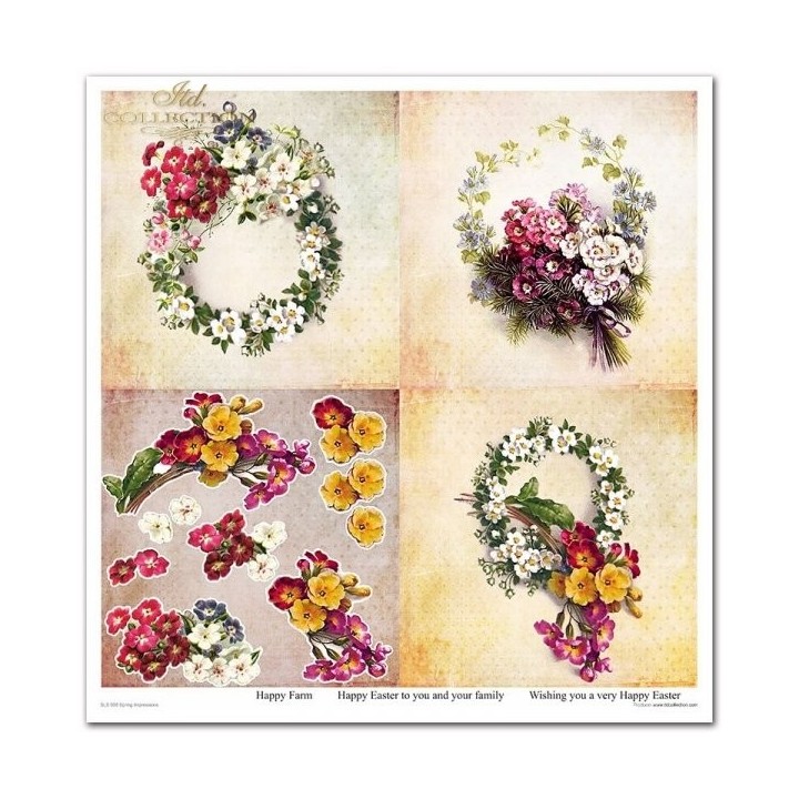 Scrapbookingpapier SLS-058 Lente-impressies